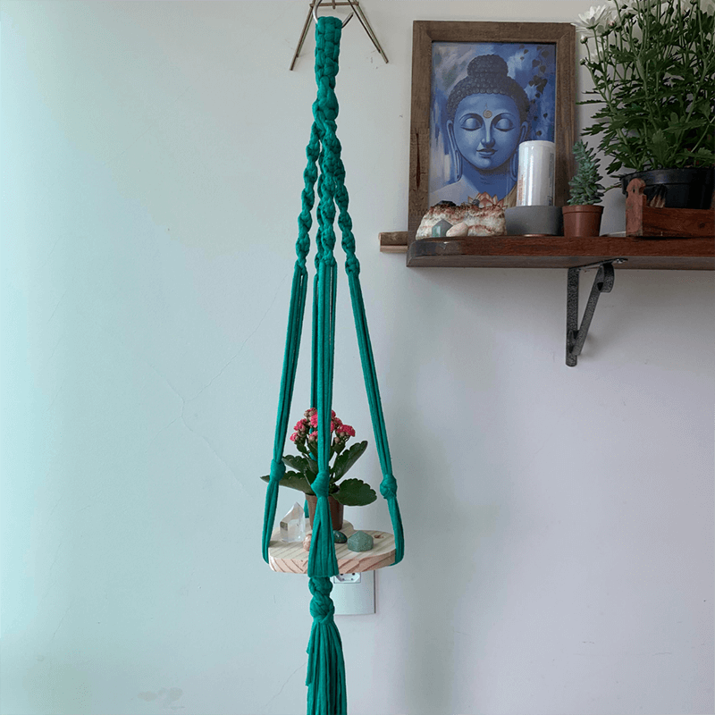 Hanger macramê / Decor suspenso - verde.