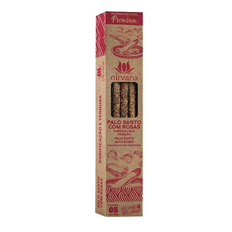 Incenso Palo Santo com Rosas Nirvana Premium